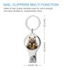Bear with Beer in Hands Nail Clippers Toenail Clipper Cutters Illustration Style Professional Nail Trimmer Nail Cuticle Cutter for Women Men view 2