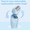 Busaiu The Glide Pro 3.0 Razor, Portable Rechargeable 2 in 1 Dusk Glide Pro 3.0 Shaver, Dusk Official Electric Razor for Leg Arm Underarm Pubic Area, Wet or Dry(Blue) view 4