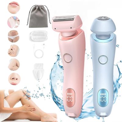 Duskofficial Razor, Duskofficial The Glide Pro 3.0 Shaver, 2 in 1 Electric Shaver Razors, Ipx7 Waterproof Women's Bikini Trimmers, Wet or Dry(2pcs)