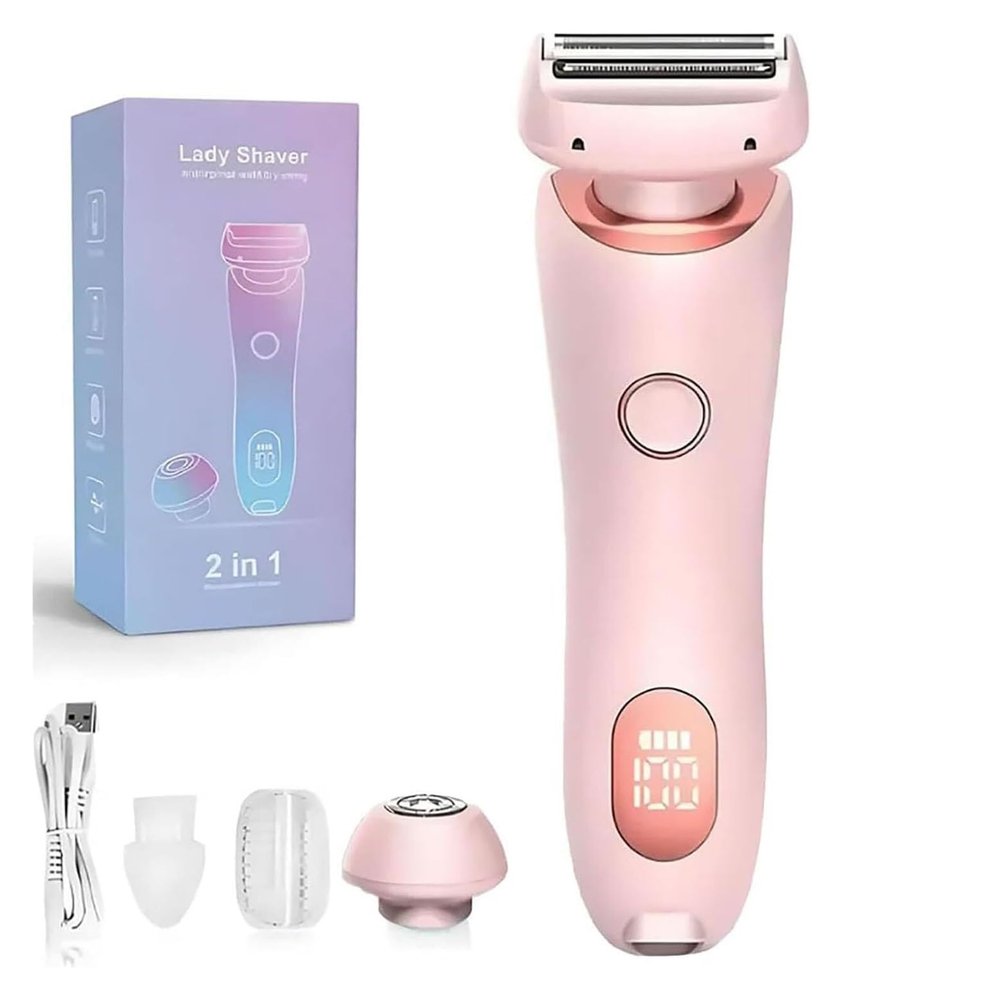 Duskofficial Razor, Glide Pro 3.0 Razor, Dusk Official Shaver, 2 in 1 Electric Silkglide Pro, Ipx7 Waterproof Women's Bikini Trimmers, Wet & Dry(Pink)