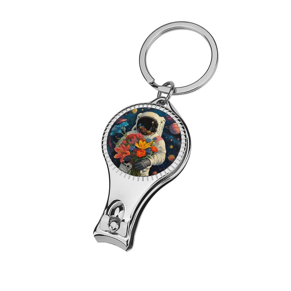 Astronaut with Flowers in Space Nail Clippers Toenail Clipper Cutters The Flower Seller Professional Nail Trimmer Nail Cuticle Cutter for Women Men