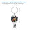 Astronaut with Flowers in Space Nail Clippers Toenail Clipper Cutters The Flower Seller Professional Nail Trimmer Nail Cuticle Cutter for Women Men view 2