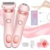 Busaiu Dusk Razor for Women, Silky Glide Pro 3.0 Razor, Rechargeable, Fast and Efficient, 2 in 1 Painless Razor for Face, Gentle on Skin, Ideal for Women(Pink) view 1