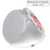 JTKLQBN Portable Folding Travel Makeup Mirror, Love Gift Printed Mini Travel Vanity Mirror Magnifying Travel Makeup Mirror Pocket Mirror for Men Women Gift view 2