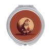 KLWQR Gnome and Snowball Travel Makeup Mirror Portable Folding Cosmetic Compact Mirror with 2 X 1x Magnification Mini Pocket Mirror for Women Purses view 1