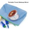 KLWQR Gnome and Snowball Travel Makeup Mirror Portable Folding Cosmetic Compact Mirror with 2 X 1x Magnification Mini Pocket Mirror for Women Purses view 3