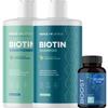 Hair Loss Supplement plus Mint Biotin Shampoo Set - Biotin Hair Growth Supplement for Men and Women Plus Volumizing Mint Shampoo Bundle view 1