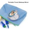 Portable Travel Makeup Mirror, Lover Dog Paw Printed Pocket Mirror Double Sided Vanity Mirror Magnifying Travel Makeup Mirror Without Lights for Travel Men and Women view 3