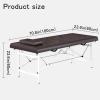 DKPLOE Portable Massage Table Lash Spa Bed Fold Massage Bed Esthetician Bed Foldable and Easy to Carry for Spa Foot Massage Facial Care Spa Tattoo(Brown) view 2