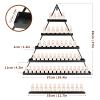 10 PCS Metal Nail Polish Rack for Nail Salon, 5 Tiers Triangular Metal Wall Mounted Nail Polish Storage Racks with 5 Horizontal Bars for Home Spa Nail Salon Shop view 2