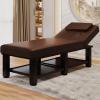 DKPLOE Professional Massage Esthetician Bed Table Tattoo Table Adjustable Lash Bed Aluminium Treatment Table for Acupuncture Foot Massage Facial Treatments Spa Tattoos(Brown) view 1