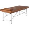 DKPLOE Massage Table Fold Professional Massage Bed Lash Bed Tattoo Bed Lightweight and Easy to Carry for Lash Extensions Foot Massage Facial Treatment Spa Tattoo(Brown)