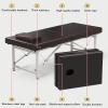 DKPLOE Massage Table Fold Professional Massage Bed Lash Bed Tattoo Bed Lightweight and Easy to Carry for Lash Extensions Foot Massage Facial Treatment Spa Tattoo(Brown) view 4