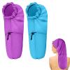 2 Pcs Large Shower Cap for Braids, Extra Long Shower Cap for Women Long Hair & Locs, Waterproof Hair Bonnets for Dreadlocks Drawstring Bath Caps for Women & Men (Blue, Purple) view 1