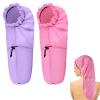 2 Pcs Large Shower Cap for Braids, Extra Long Shower Cap for Women Long Hair & Locs, Waterproof Hair Bonnets for Dreadlocks Drawstring Bath Caps for Women & Men (Pink, Purple) view 1