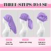 2 Pcs Large Shower Cap for Braids, Extra Long Shower Cap for Women Long Hair & Locs, Waterproof Hair Bonnets for Dreadlocks Drawstring Bath Caps for Women & Men (Pink, Purple) view 4
