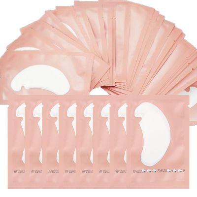 ELTONGUU 50 Pairs Under Eye Pads Hydrogel Lint Free Eye Patches for Eyelash Extension -100% Natural Lint Free DIY Lashes Extension Supplies Beauty Tools