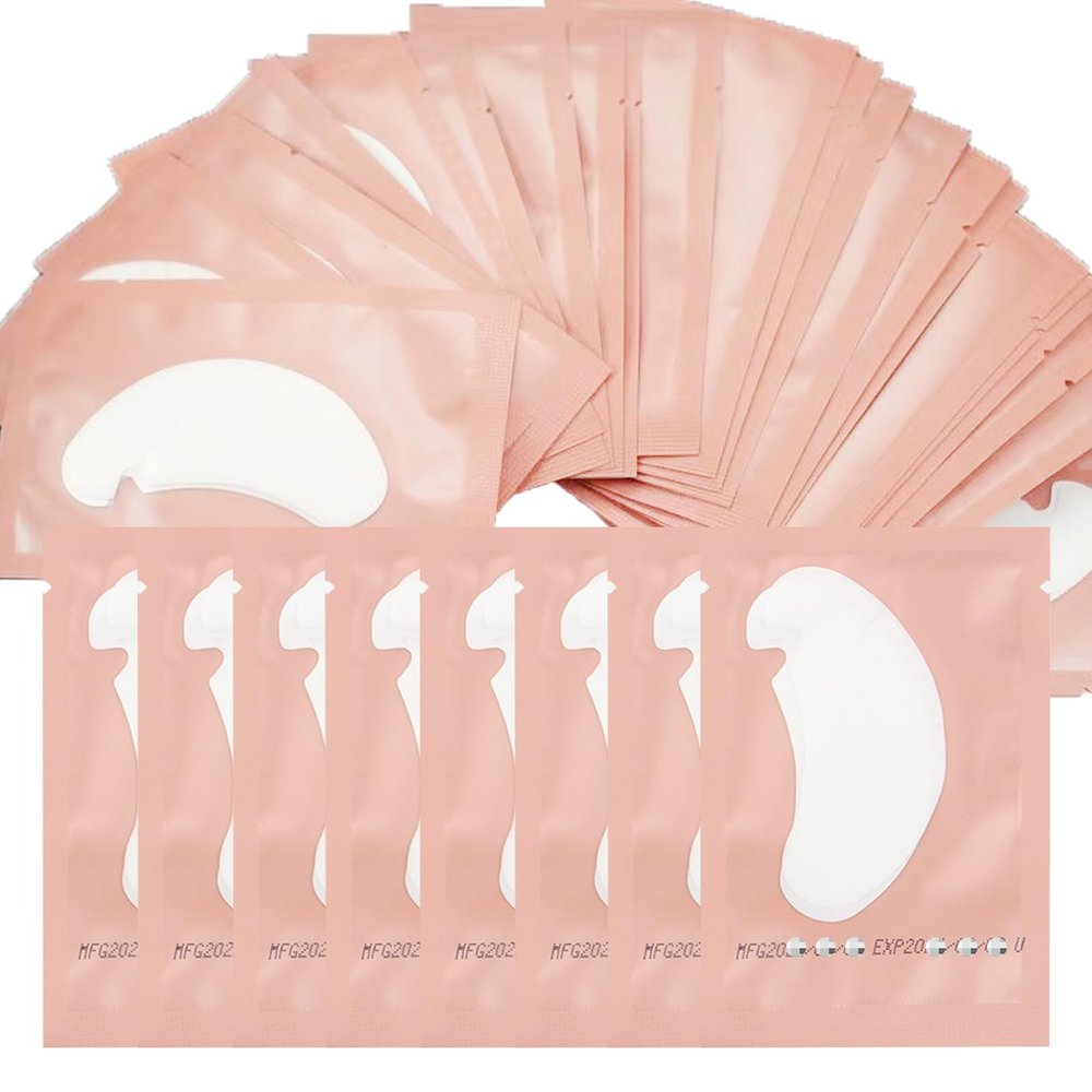 ELTONGUU 50 Pairs Under Eye Pads Hydrogel Lint Free Eye Patches for Eyelash Extension -100% Natural Lint Free DIY Lashes Extension Supplies Beauty Tools