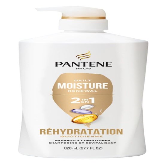 Pantene Daily Moisture Renewal 2-in-1 Shampoo & Conditioner, 820mL