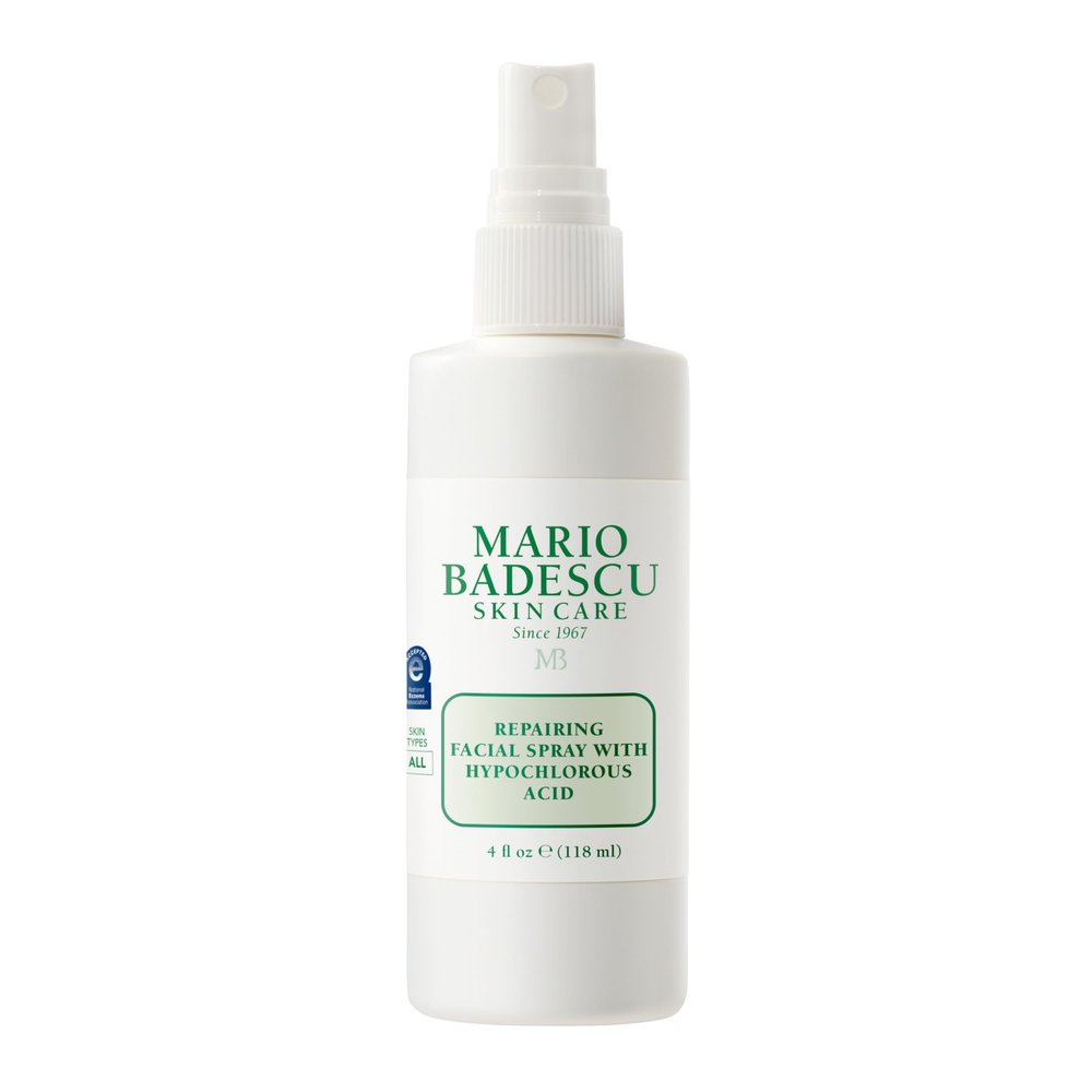 Mario Badescu Repairing HOCl Facial Spray with Hypochlorous Acid  Soothes & Hydrates Angry, Irritated Skin, Reduce Redness & Flare-Ups  pH Balancing, Non-Irritating Cleanser, Fragrance-Free, 4 Fl Oz