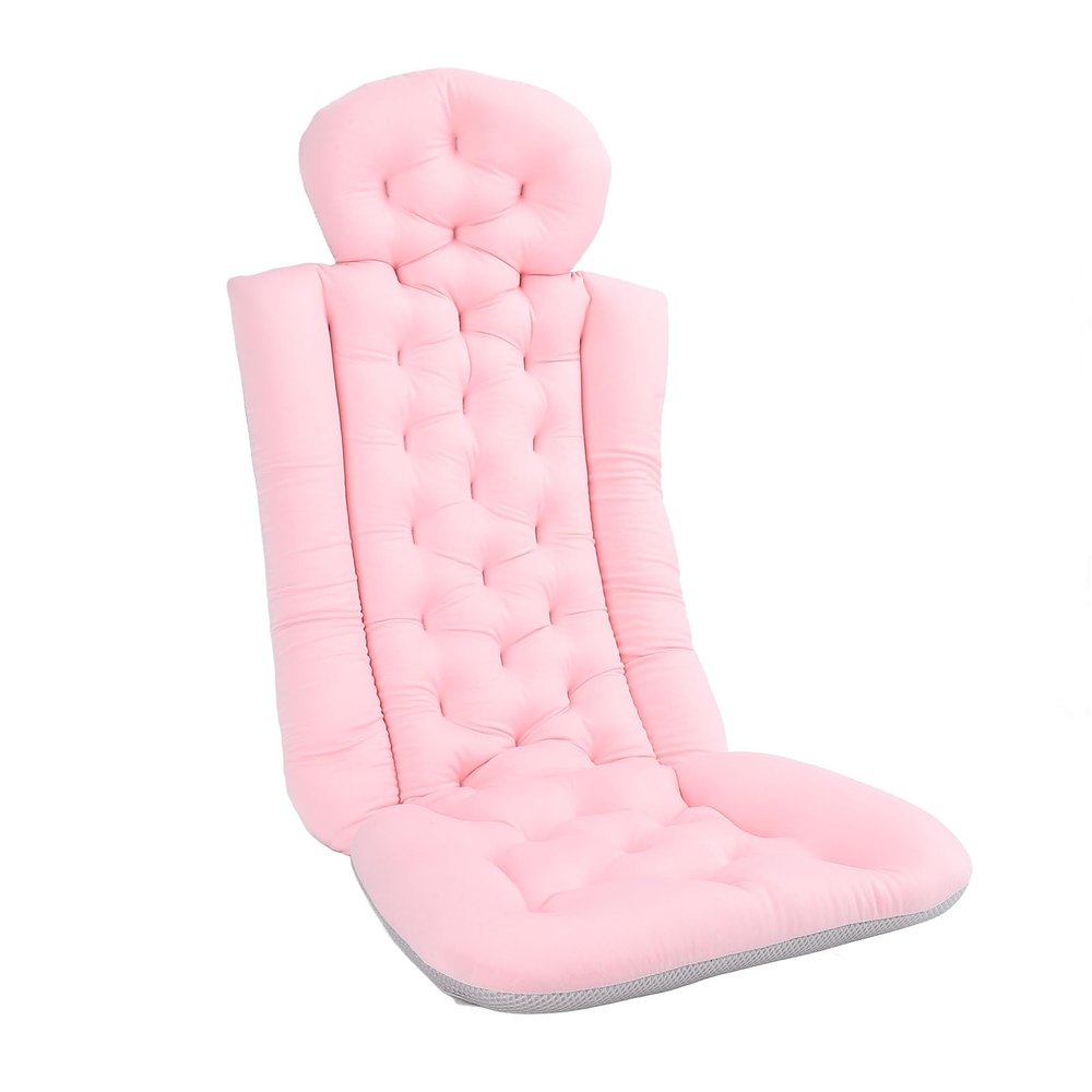 Full Body Bath Pillow, Non Slip Bathtub Pillow Headrest Luxury Bath Cushion with Suction Cup Fixing Bath Headrest Neck Shoulder Support Pillow Tub Bath Pillow for Men Women