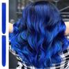 Clip In Colorful Long Hair Extension Hair Highlights Hair Streaks (Dark Blue - Straight - 2 PCS) view 1