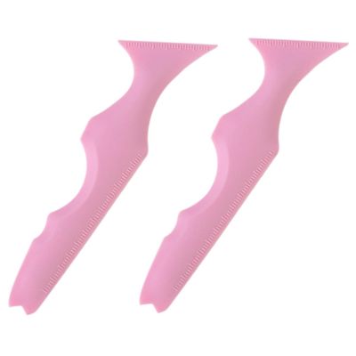 WOONEKY 2pcs Silicone Eyeliner Stencil Makeup Guide Tool for Shaped Eyes Easy to Use and Clean for Eyeliner and Eyeshadow Application Pink Color