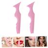 WOONEKY 2pcs Silicone Eyeliner Stencil Makeup Guide Tool for Shaped Eyes Easy to Use and Clean for Eyeliner and Eyeshadow Application Pink Color view 3