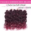 10 Inch Curly Crochet Hair for Black Women Red Bug mix Black Locs Hair Box Braids Extensions view 3