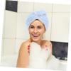 Gogogmee Hair Towel Wrap Hair Dryer Cap Fast Drying Turban Head Wrap for Women No Shedding Velour view 2