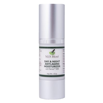 M.D. Blend Day & Night Anti-Aging Moisturizer with Matrixyl 3000 | Premium Face Cream | Non-Irritating Skin Care For Lines, Stretch Marks, Imperfections | Patented Pentapeptide - 30ml Airless Pump