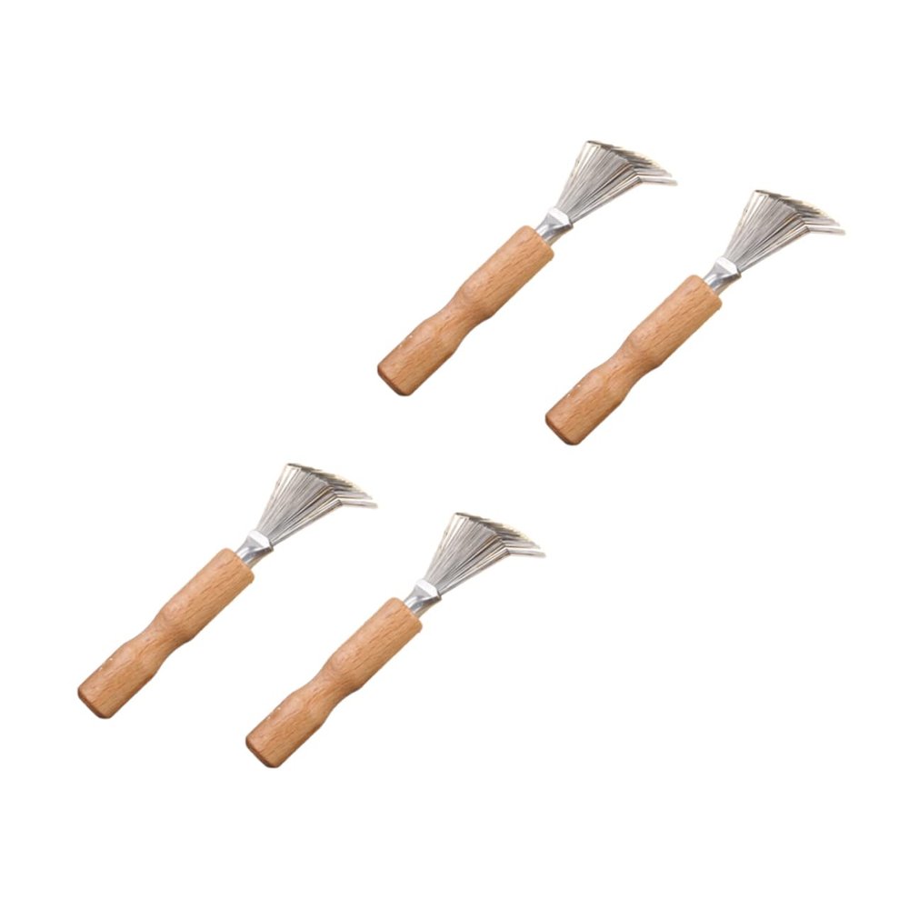 4pcs Detangling Brush Hair Brush Cleaner Cleaning Claw Tool Long Handle for Home and Salon Style