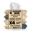 BLKSMITH Refined Man Body Wipes For Men - Cold Shower Face and Body Wipes for Men with Sandalwood, Citrus Mint, Cedarwood & Eucalyptus - Refreshing Mens cleansing Wipe - 120 Count (4 x 30 Pack) view 1