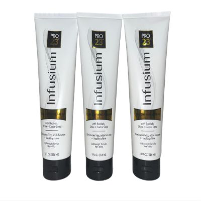INFUSIUM 23 Curl Defining Hair Cream - Eliminates Frizz and Adds Bounce Shine 8oz, White (Pack of 3)