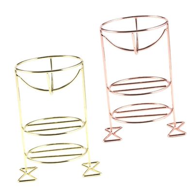 Baluue 2pcs Beauty Sponge Holder Rack Metal Powder Puff Organizer Makeup Sponge Drying Stand