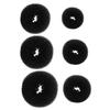 FRCOLOR 6pcs Hair Bun Makers for Women Donut Bun Accessories Black Hair Tools for Elegant Updos and Neat Styles view 1