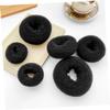 FRCOLOR 6pcs Hair Bun Makers for Women Donut Bun Accessories Black Hair Tools for Elegant Updos and Neat Styles view 3