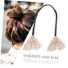 Baluue Luxury Hair Bun Maker Gems Women's Hair Accessories Twisted Bun Shaper Tool view 3