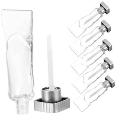 Baluue 6pcs Mini Refillable Lip Gloss Tubes Empty Containers for Lip Gloss Unique Design Plastic Bottles for Identification