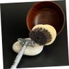 Baluue 2pcs Men's Beard Brush Professional Grooming Tool for Mustache Hair Styling Lightweight Handheld Cleaning Brush for Broken Hair Ergonomic Design Black and Beige view 3