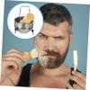 Beatifufu Professional Beard Brush Set with Stainless Steel Rack Shaving Bowl and Facial Cleaning Brush Home and Salon Use Space-saving Design for Travel and Business view 3