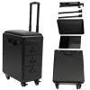 3-Tier Makeup Case with 4 Wheels,Makeup Case on Wheels for Hairdresser,Makeup Train Case Large Storage Travel Makeup Trolley for Tattoo Artist, Beauty Salon, Beauty Studio,Modern view 1