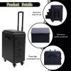 3-Tier Makeup Case with 4 Wheels,Makeup Case on Wheels for Hairdresser,Makeup Train Case Large Storage Travel Makeup Trolley for Tattoo Artist, Beauty Salon, Beauty Studio,Modern view 2