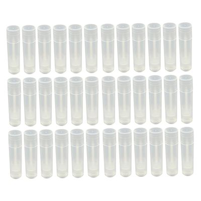 Beatifufu 60Pcs DIY Lip Balm Tubes with Lid Empty Refillable Lipstick Containers for Homemade Lip Balm Tubes Compact Travel-friendly Lip Balm Holders