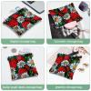 2 Pcs Pocket Cosmetic Bag, Cute Strawberry Daisy Flowers Pattern Self-Closing Shrapnel Makeup Bag No Zipper Small Makeup Pouch for Mini Travel Storage for Cosmetics Headphones Jewelry Organizer view 4
