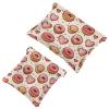2 Pcs Pocket Cosmetic Bag, Cute Donuts Love Hearts Pattern Self-Closing Shrapnel Makeup Bag No Zipper Small Makeup Pouch for Mini Travel Storage for Cosmetics Headphones Jewelry Organizer view 1