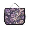 LFDSPYJE Cosmetic Bag for Women Purple Vine Vignette Toiletry Bag Hanging Makeup Bag Travel Bag with Hanging Hook Portable Wash Bag Travel Organizer for Accessories 8.9x7.3 Inch view 1