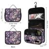 LFDSPYJE Cosmetic Bag for Women Purple Vine Vignette Toiletry Bag Hanging Makeup Bag Travel Bag with Hanging Hook Portable Wash Bag Travel Organizer for Accessories 8.9x7.3 Inch view 2