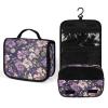 LFDSPYJE Cosmetic Bag for Women Purple Vine Vignette Toiletry Bag Hanging Makeup Bag Travel Bag with Hanging Hook Portable Wash Bag Travel Organizer for Accessories 8.9x7.3 Inch view 4