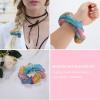 Hair Elastics,withHand Drawn Feathers Printed Womens Hair Scrunchie, Seamless Hair Scrunchie,Pain-Free Hair Accessories Perfect for Long Lasting Braids, Ponytails And More view 4